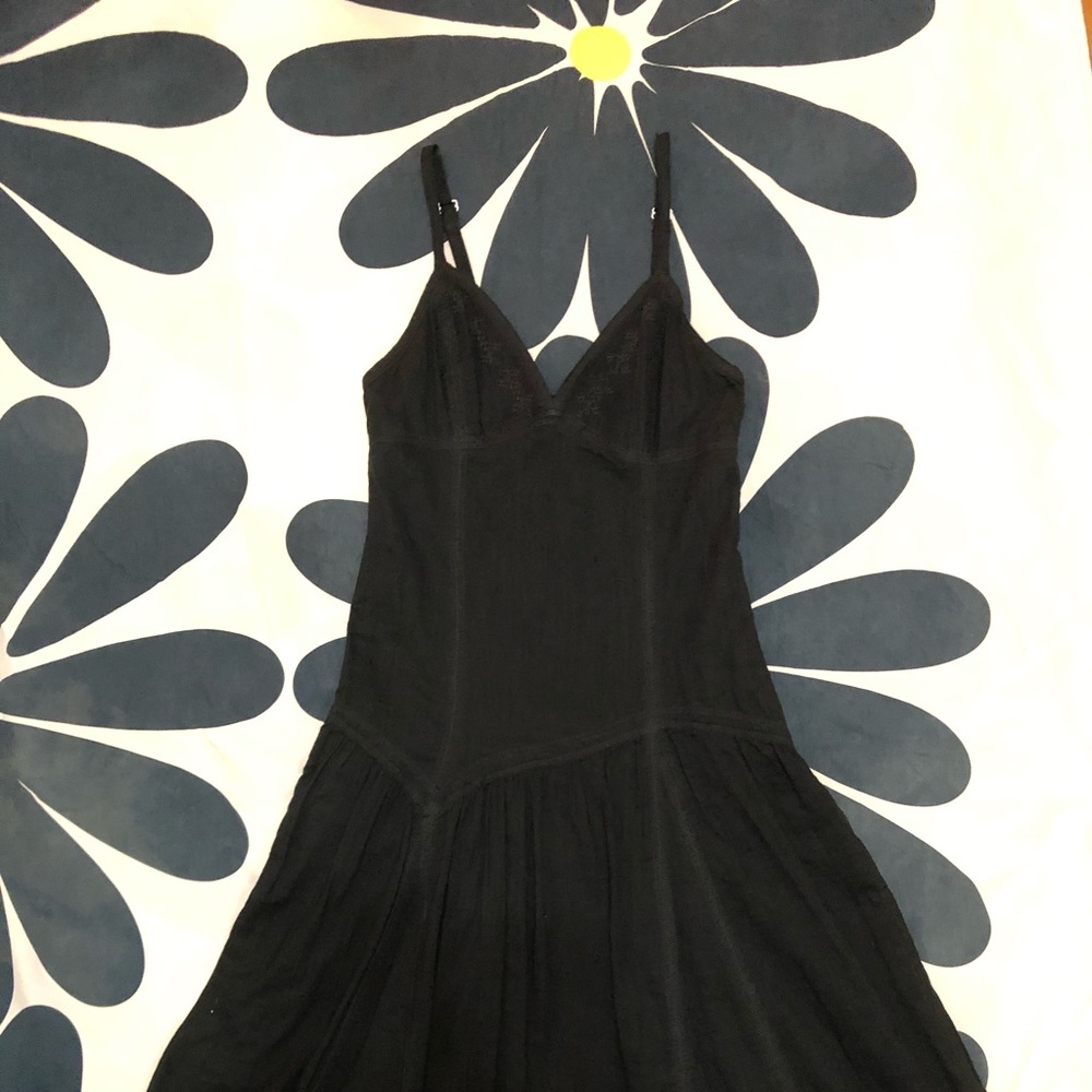 Black slip dress